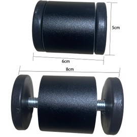 syiyunran Adjustable Bed Frame Headboard Stopper Anti Shake Wall Iron Bed Frame Thread Bed Wall Headboard Bed Stopper Anti Shake Tool for Beds Cupboard Sofas Pack of 2 Black