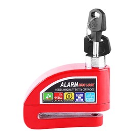 110 dB Loud Siren Alarm Brake Disc Lock Motorcycle Lock with Alarm Suitable and Waterproof for Motorcycles Scooters Bicycles etc. (Net)