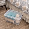 Superio Clear Plastic Storage Bin with Lid and Wheels, Non-Toxic,