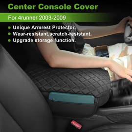 SDPVorn Console Cover for Toyota 4Runner 2003-2009 Armrest Cover Leather Center Console Cover with Pockets Arm Rest Pad Middle Console Lid Cover for 4runner Accessories (for 4Runner 2003-2009)