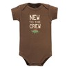 Hudson Baby Unisex Baby Cotton Bodysuits, Dinosaur Adventures 3-Pack, 12-18