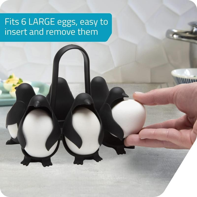 Peleg Design Egguins 3-in-1 Cook, Store and Serve Egg Holder,