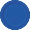 Luxurious Royal Blue Solid Round Dinner Plates - Dazzling 9"