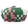 Kangol Pop Gingham Jax Beret - Turf Green/Pepto/L