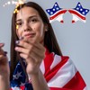 American Flag Earrings for Women Fourth of July Patriotic Stud