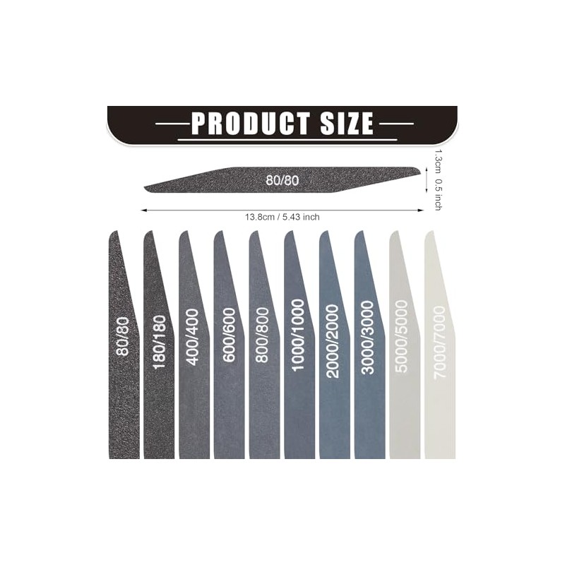 70 Pcs Sanding Sticks Set for Plastic Models Includes 30