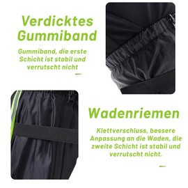 Shoe Covers Waterproof Rain Protection Shoes Overshoes Bicycle for Outdoor Rain and Non-Slip Protection with Reflective Strips for Men Women, black