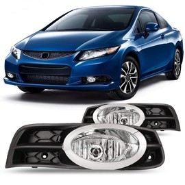 Winjet OEM Series for [2012-2013 Honda Civic Coupe] Driving Fog Lights + Switch + Wiring Kit