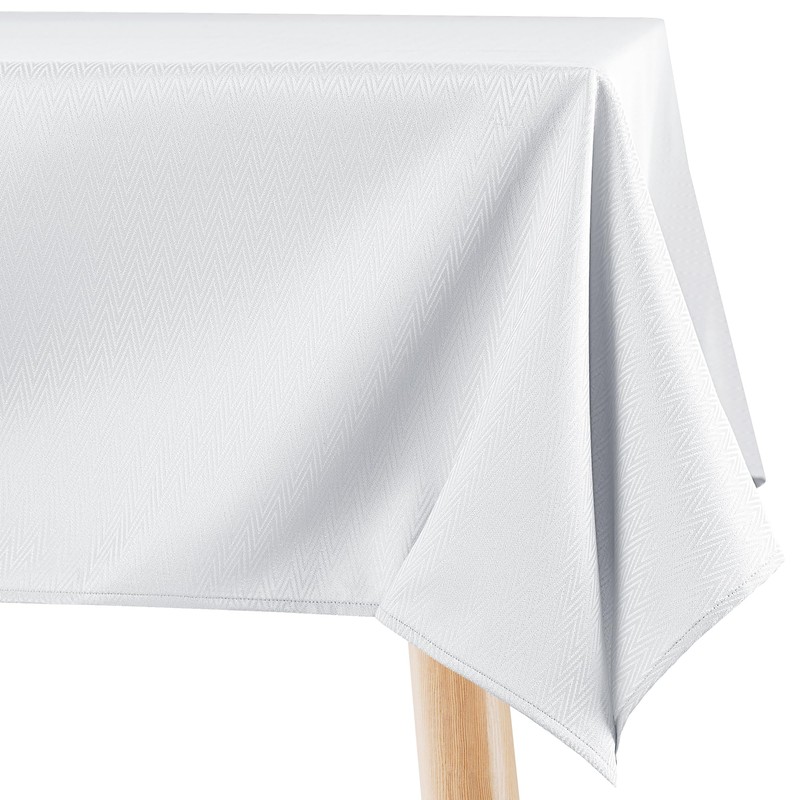Filumi Tablecloth 140 x 200 cm White Washable for Indoor