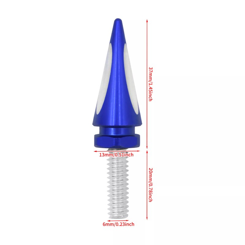 HDBUBALUS Blue Spike Wind Screen Windshield Bolts For Harley 96-2013