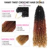 Pre-Looped Yanky Twist Crochet Hair for Black Women,14in,8-Pack,OT30/27
