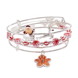 Alex and Ani Christmas Bangles, Set of 3