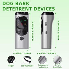 Anti Barking Device For Dogs, Ultrasonic Dog Barking Device with Display & High-Lumen Flashlight,50FT Range,Alternative to Bark Collar