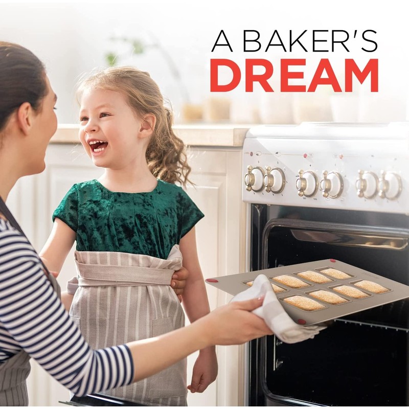 Elbee Home 8-Piece Nonstick Space Saving Bread Baking Pan Set