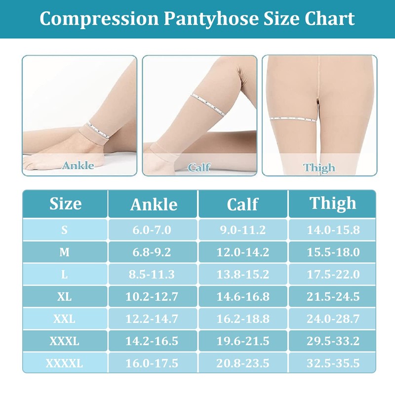 Blahhey M Compression Pantyhose for Women & Men, Footless Compression