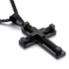 Yonhon Men's Cross Necklace for Men Black