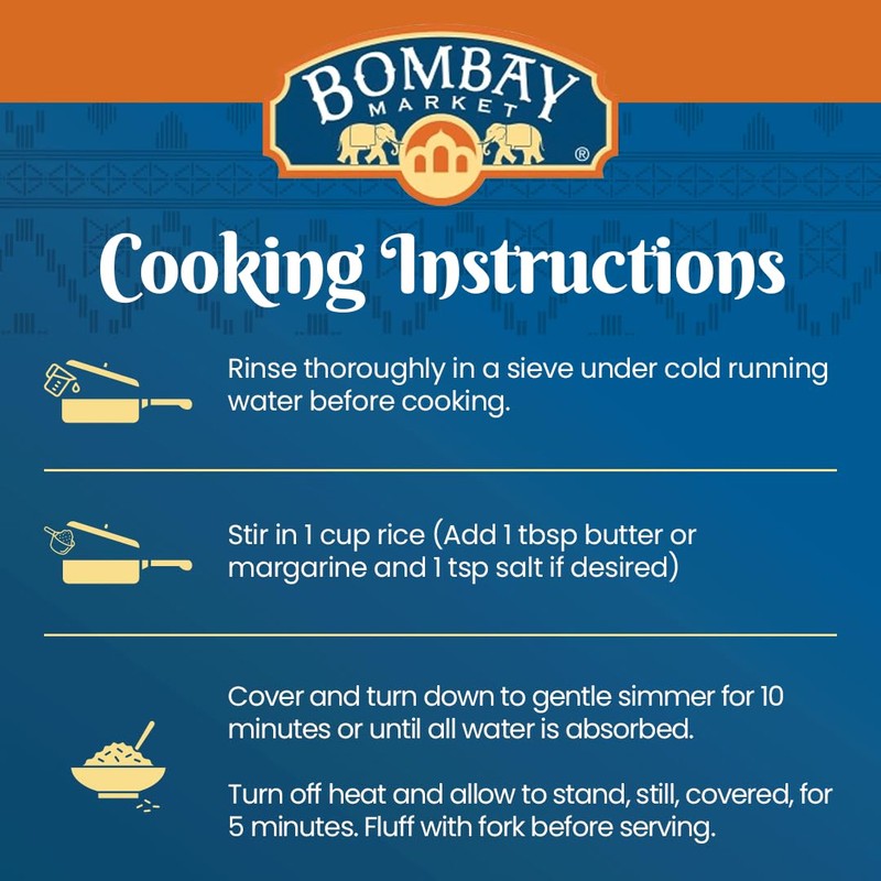 Bombay Market White Basmati Rice - Aromatic & Nutty Flavor