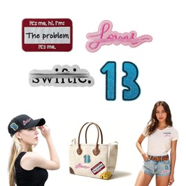 5PCS Iron on Patches for Clothing,Singer Embroidery Applique Patches,Sew on Repair Patches and Badges, Fabric Repair Patches for Kids Clothes Jeans Jackets Hats Shoes Backpacks