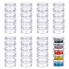 BENECREAT 40 PCS Plastic Stackable Bead Storage Containers Clear Round
