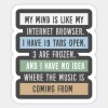 TinyThread My Mind is Internet Browser Vinyl Wall Decal Room