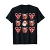 Peppermint Candy Cane & Santa Vintage Christmas Holiday T-Shirt