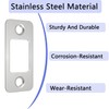 2 Pcs Round Corner Deadbolt Strike Plate, 1" X 2