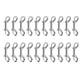 20 PCS Bolt Snaps Double Ended Hook Heavy Duty Trigger Button, 3.5 inch Metal Clip Zinc Alloy Traction Rope Buckle for Cats and Dogs, for Keychain Garage Feed Buckets Hammock Clothesline Fasteners