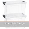 Superio Clear Storage Bins with Lids, 8 Pack- Plastic Storage