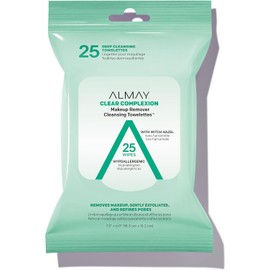 Almay Biodegradable Clear Complexion Removedoras de Maquillaje, Verde, Paquete de 1