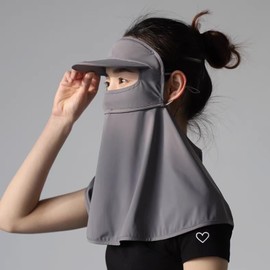 Sun Protection Full Face Balaclava Neck Gaiter Face Scarf, Breathable Fabric (Polyester, pink)