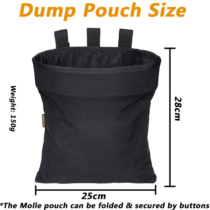 Tactical Molle Dump Collapsible Pouch Drawstring Magazine Dump Pouch Elite