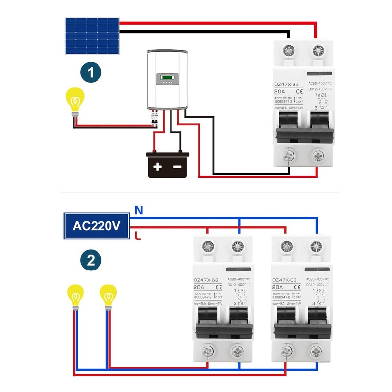 Circuit Breaker Overload Protection Fast Tripping PV Circuit Breaker AC