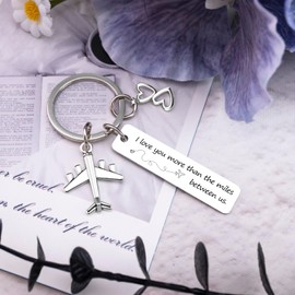 Cxulquvs Long Distance Relationship Gifts Keychain for Boyfriend Girlfriend Long Distance Gifts for Him Her Romantic Love Gift for Couple I Miss You Gifts for Him