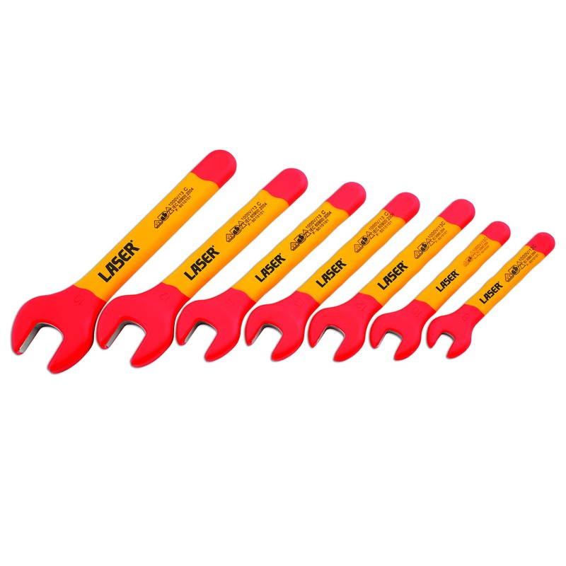 Laser 6048 Insulated Open Ended Spanner Set 7pc