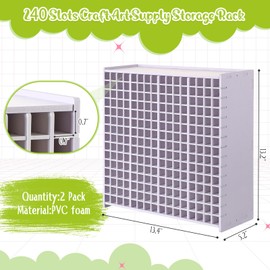 Sunnychicc 2 Pack Marker Storage Organizer Marker Organizer for Desk Holder Art Paint Pen Rack with Removable Divider to Store Paint Brushes Pens Color Pencils(13.4 x 13.2 x 5.2)