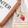 GONZTEL 1PscCute Strawberry Keychain Bag Charm Heart Keychain Strawberry Pendant