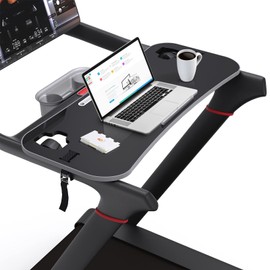 Qsxou Treadmill Desk Attachment,Peloton Tread Tray Ergonomic Platform, Laptop Holder with Tablet Holder,New Universal Cooling Holes Laptop Stand for Home/Office