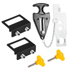 Window Locks Portable Door Lock kit,Sliding Window Locks with Key for Vertical & Horizontal Sliding Windows Doors,Easv to Install,Adjustable Security Window Lock for Patio Bedroom Home and Office