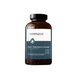 LUMINSPIRED HEALTH Immune Support Zinc Elderberry Lozenges with Vitamin C, Echinacea & Propolis - Natural Berry Flavor, 90 Lozenges, Non-GMO, Gluten-Free