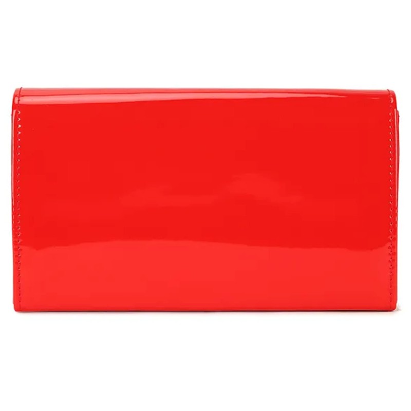 UShopUK Red Medium Plain Patent Leather Wedding Evening Party Clutch
