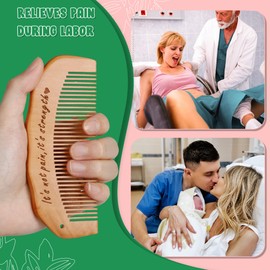 Arrozon Birth Comb for Women Labor, New Mom Gifts Wooden Labor comb Natural Labor and Delivery Essentials,Birthing Comb Hospital Bag Must Haves for Pregnant Mom
