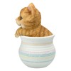 Figuren Shop GmbH Cat in Flower Pot - Orange Tabby