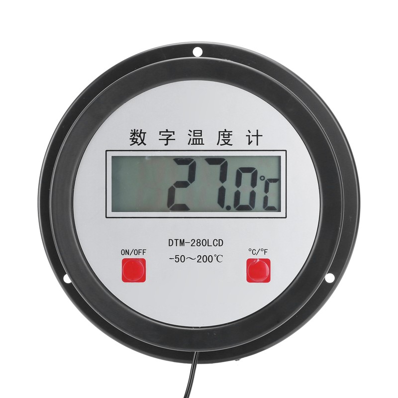 Digital Thermometer Auto Temperature Gauge Sensor with Probe for Fish