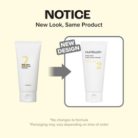numbuzin No.2 Cleansing Foam | Deep Clean Fresh Cream Cleanser | Foam Cleanser, Gentle Exfoliation, Deep Cleansing, Natural Ingredients | Blackheads, Excess Oil, Dead Skin Cells | 4.05 fl. oz.