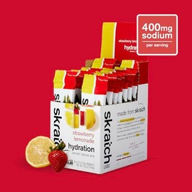 Skratch Labs Hydration Packets Mezcla Bebidas Hidratantes Limonada Fresa Unidades Polvo Electrolitos Desarrollado Atletas Rendimiento Deportivo
