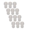 Treasure Gurus 12pc Mini Clear Plastic Portable Salt Pepper Shaker