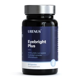 URENUS Eyebright Plus Eye Health Supplement – Lutein, Lycopene, Bilberry, Eyebright, Zeaxanthin, Astaxanthin & Vitamin A – Supports Normal Vision – 60 Vegan Capsules – Made in UK