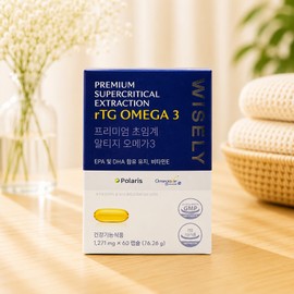 Wisely Premium Supercritical Altige Omega 3, 1 box, 60 tablets / 와이즐리 프리미엄 초임계 알티지 오메가3, 1박스, 60정