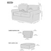 vctops 5 Pieces Velvet Stretch Sofa Cover for 2 Seater