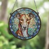 Image Industry Greyhound Stained Glass Effect Suncatcher - Garden Gift